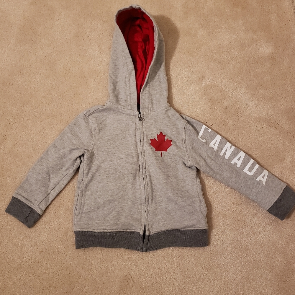 2/$15 OshKosh Hooded Sweatshirt with Canada Details Size 24 month